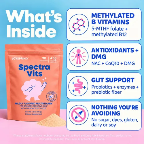 Vista 5 de JoySpring Spectra Vits Kids Multivitamínico en polvo para comedores
