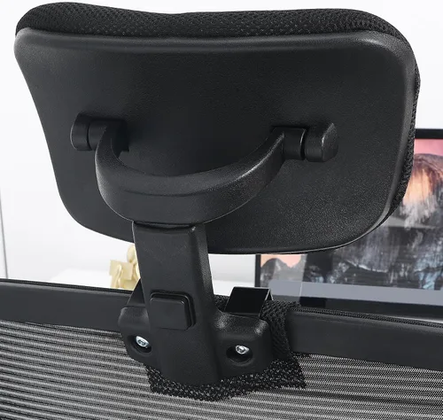Vista 9 de Cabilock Silla de oficina ajustable para reposacabezas con soporte de cuello con malla transpirable acoplable para silla de computadora, almohada