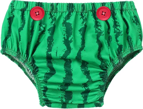 Vista 11 de Conjunto de 4 piezas de 3 piezas para bebé, diseño de sandía, para el primer cumpleaños, para tarta, de manga corta, pañales, con tirantes