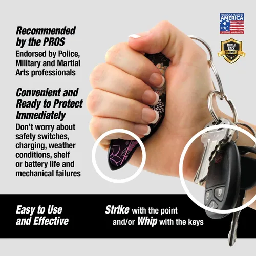 Vista 2 de MUNIO Self Protection Keychain Kubaton, Legal, Can Take on an Airplane, US Made