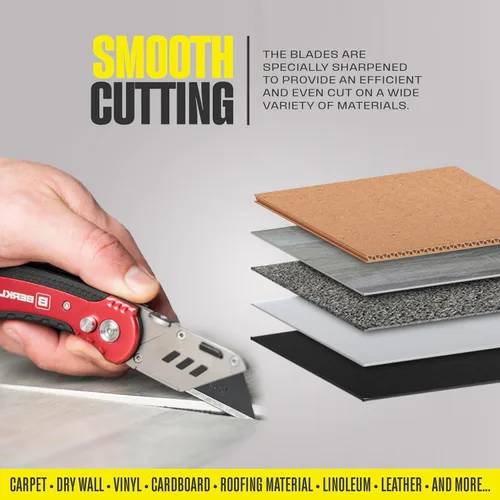 Vista 6 de Berkling SK2H - Cuchillas para cuchillos utilitarios, 50 unidades con dispensador, acero al carbono negro endurecido afilado con láser, ultra 3