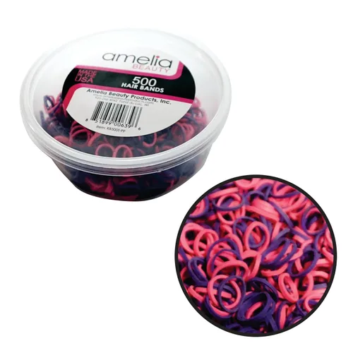 Vista 11 de 500 unidades de gomitas en contenedor de rejillas para colas de caballo y trenzas., Negro