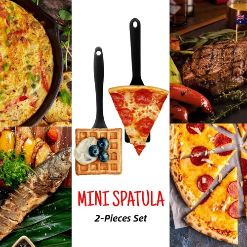 Vista 7 de Mini espátula de silicona para servir brownie, flexible, antiadherente, resistente al calor, espátula de cocina para huevos abatibles, filete