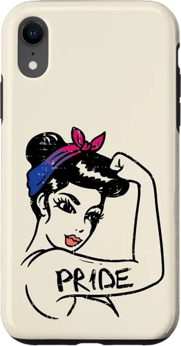 Vista 8 de Funda de regalo para iPhone 14 con bandera LGBTQ de orgullo bisexual e irrompible para mujer fuerte