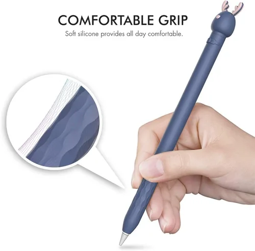 Vista 5 de AhaStyle Funda para Apple Pencil de 1ª generación, linda funda de silicona suave de dibujos animados, accesorios compatibles con Apple Pencil de 1ª