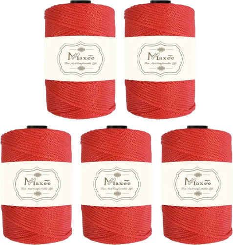 Vista 85 de Cordón de macramé de poliéster de alta calidad de 0.118 in × 218 yardas, 0.118 in, 100% polipropileno, ideal para ganchillo, ganchos de pared