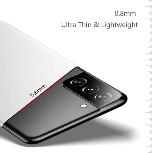 Vista 3 de Bastmei Funda para Samsung Galaxy S21 FE 5G, extremadamente ligera, ultra ligera, súper delgada, protección de cámara, carcasa de PC dura