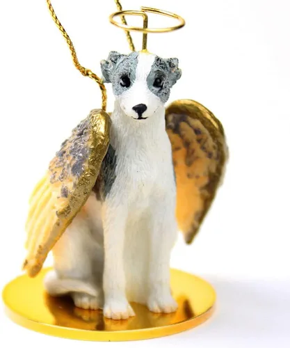 Vista 47 de Conversation Concepts Adorno navideño: Chihuahua, pelo largo 19-Dorado