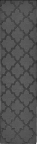 Vista 75 de Alfombra de Área Garland Rug Quatro Negra de 3' x 5' con Diseño de Enrejado Cut-Loop - Suave, Cómoda, Elegante y Económica en un Hermoso Color Negro