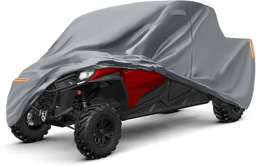 Vista 16 de Cubierta impermeable para UTV compatible con Polaris, cubierta para exterior de 6 capas con ventilaciones de aire, cremallera en la puerta