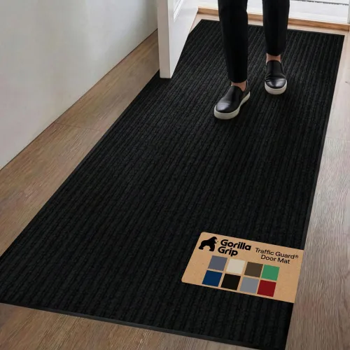 Vista 11 de GORILLA GRIP Traffic Guard - Tapete resistente para interiores y exteriores Negro