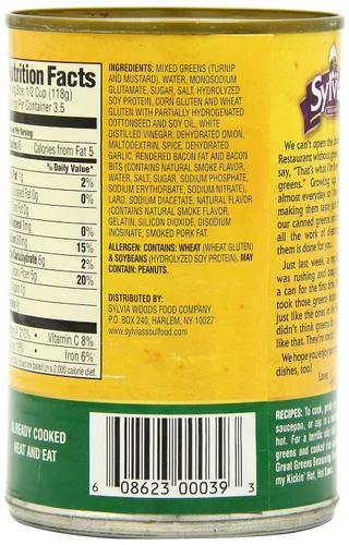 Vista 9 de Sylvia's Verdes mixtos especialmente sazonados, latas de 14.5 onzas (paquete de 12)