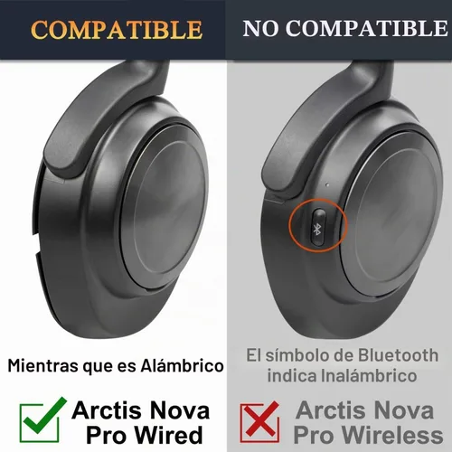 Vista 3 de SOULWIT Cooling-Gel Almohadillas de repuesto para auriculares Steelseries Arctis Nova Pro Wired, Nova 1/1X/1P/3/3P/3X/4/4P/4X/5/5P/5X/7/7X/7X/7P