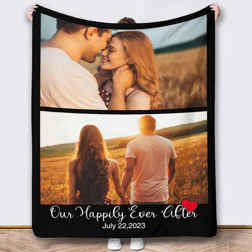 Vista 33 de Mantas de fotos personalizadas, 10 fotos personalizadas, mantas de imagen personalizadas, regalos para hermana, papá, mamá, hija, hijo