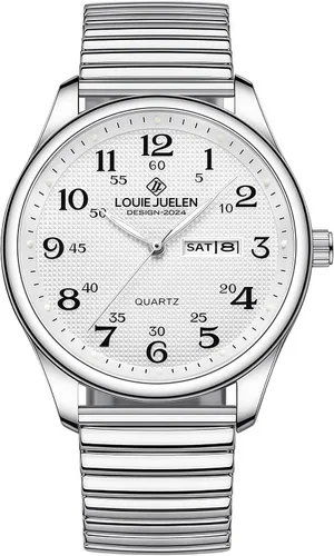 Vista 11 de Gosasa Reloj de cuarzo fácil de leer para personas mayores, números grandes, calendario, resistencia al agua de 98.4 ft, luminoso, reloj de pulsera