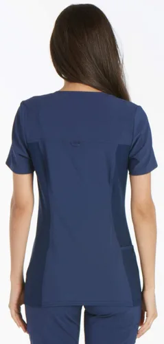 Vista 2 de Cherokee Women's Medical Scrub Top Iflex V-Neck Knit Panel Top - CK605