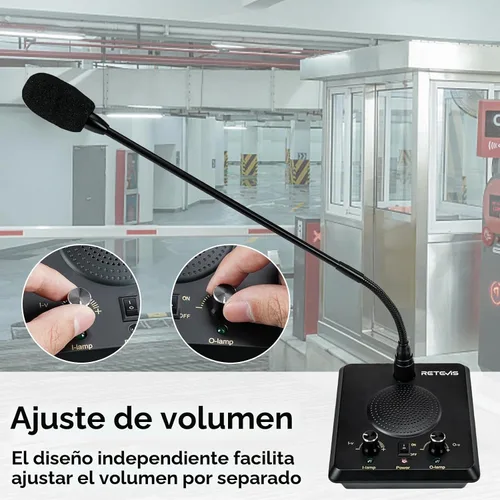 Vista 5 de Retevis Intercomunicador de ventana RT-9909,Sistema de intercomunicación