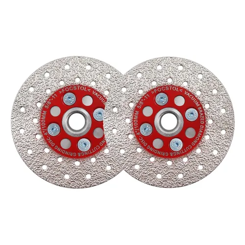 Vista 10 de FOCSTOL Disco de molienda de corte de diamante, hoja de diamante soldada al vacío de doble cara de 5 pulgadas (4.921 in) para granito, mármol