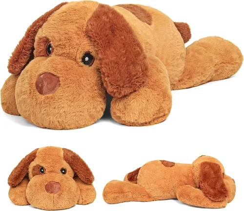 Vista 8 de JellyMallow Animales de peluche con peso de elefante, 5 libras y 16 pulgadas, color azul, almohada grande de peluche de elefante con peso, regalo