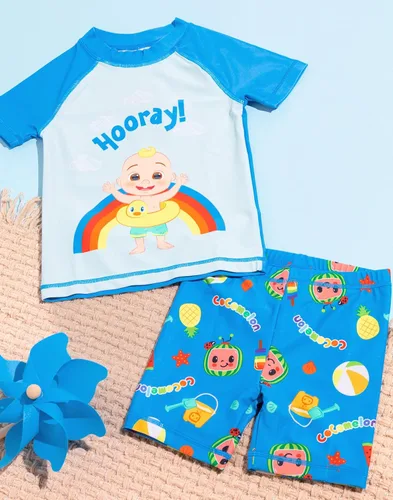 Vista 3 de Cocomelon Traje de baño para niños y niños, conjunto musical de dos piezas
