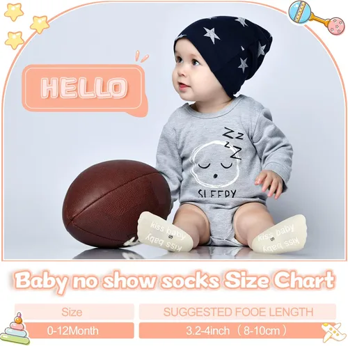 Vista 6 de Unittype 20 pares de calcetines antideslizantes para bebés de 0 a 12 meses para recién nacidos, calcetines antideslizantes para niños y niñas