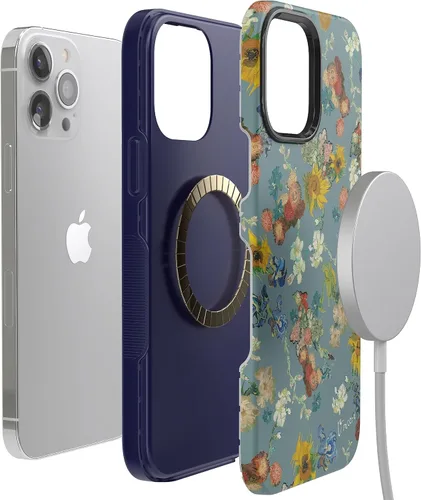 Vista 6 de Casely Funda para iPhone 13 Pro Flores de Van Gogh 50 aniversario Compatible con MagSafe Funda de teléfono iPhone 13 Pro