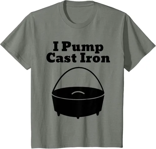 Vista 98 de I Pump - Camiseta de hierro fundido para cocinar al horno holandés