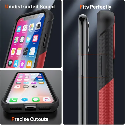 Vista 361 de Jeylly Funda para iPhone SE/Funda para iPhone 5S, Exterior de Plástico Duro que Absorbe Golpes + Interior de Silicona de Goma Defensor contra