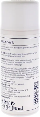 Vista 2 de Wintergreen Aceite de masaje de árnica, 3.4 onzas, aceite corporal para la relajación de músculos tensos o cansados, mezcla premium para alivio