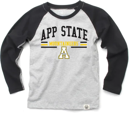 Vista 66 de Wes and Willy NCAA playera raglán de manga larga para niños