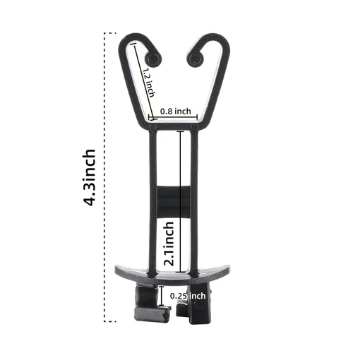 Vista 2 de 25 aisladores eléctricos para cercas de eslabones de cadena, aisladores extendidos, color negro