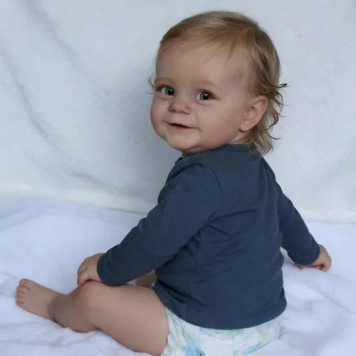 Vista 5 de iCradle Adorable Muñeca Reborn de Bebé con Aspecto Real de 50 cm, Muñeca de Bebé de Silicona para Niños de 3+ Años