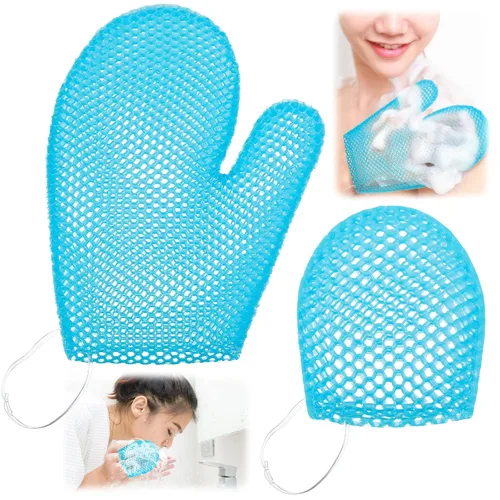 Vista 11 de Karenhi 2 Pcs Honeycomb Exfoliating Glove Set Exfoliating Bath Mitt Honeycomb Face and Body Scrubber Shower Mitt for Cleaning Body Shower Face Skin
