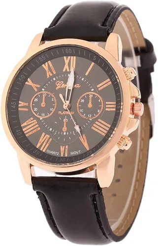 Vista 6 de Mujeres Hombres Señora Adolescente Chica PU Cuero Banda Relojes Dial Analógico Cuarzo Relojes Marrón