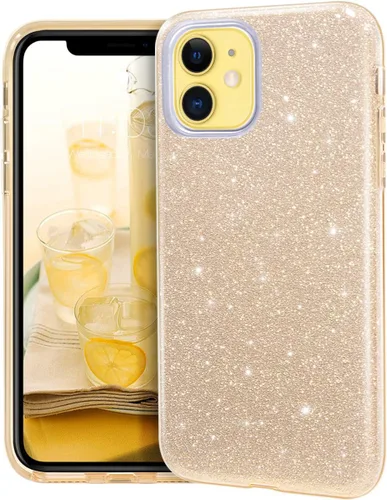 Vista 14 de MATEPROX - Carcasa para iPhone 11 y 2019, de 6.1" diseño de brillantes para niñas y mujeres, Azul