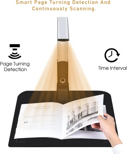 Vista 2 de Escáner de cámaras de documentos, 10MP CMOS, presentador visual tamaño máximo A3, tecnología OCR, con luz LED y micrófono, herramientas fáciles