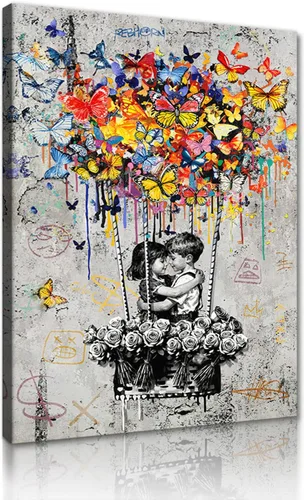 Vista 19 de Yeesjoee Graffiti Hip-Hop Style Culture - Arte de pared, póster abstracto de la vida es hermosa, impresión en lienzo colorido y moderno de pintura