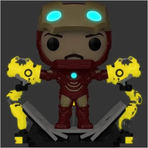 Vista 2 de Funko Iron Man 2 Pop! Marvel Mark IV - Cabeza de vinilo de 6 pulgadas exclusiva de Iron Man #905 [Deluxe, Glow in the Dark]