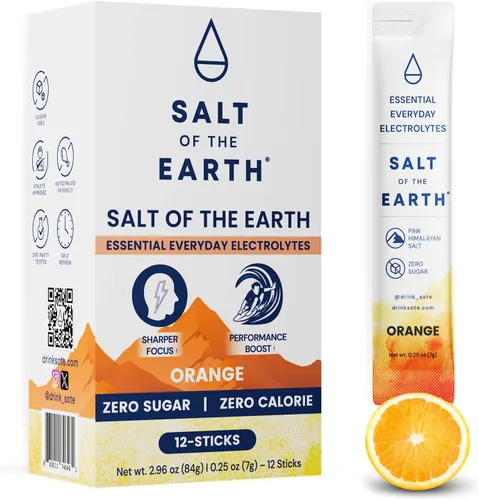 Vista 15 de Salt of the Earth Electrolito de alta calidad sin azúcar – Hecho con sal rosa del Himalaya – Paquetes de polvo de hidratación Ingredientes premium
