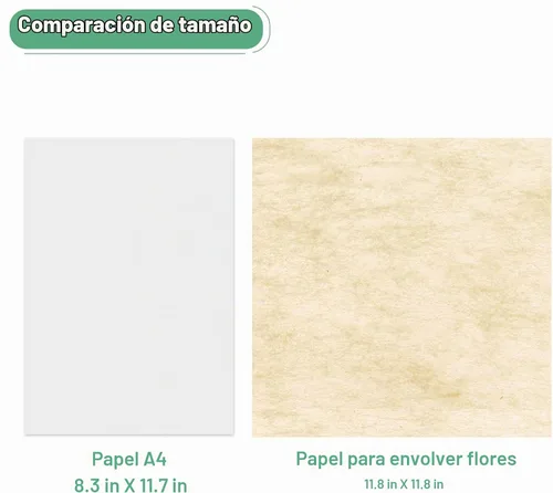 Vista 6 de M METERXITY Papel de Envolver Flores de Algodón Coreano de 38 Hojas, Papel de Algodón Floral Impermeable de 11.8 Pulgadas para Ramos/Embalaje