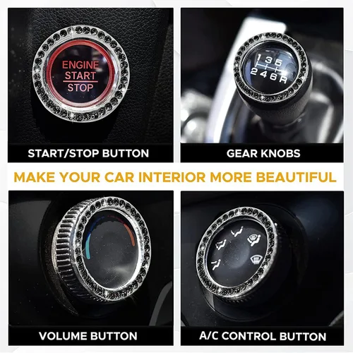 Vista 4 de 1 juego de 6 fundas esponjosas para volante para mujeres y niñas, incluye funda de volante de piel suave, posavasos de automóvil, llavero de felpa