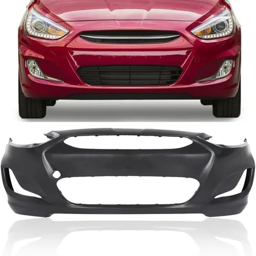 Vista 11 de PIT66 Cubierta para paragolpe frontal con orificios para luces antiniebla Preparada Compatible con Hyundai Tiburon 2005-2006 865112C500 HY1000153