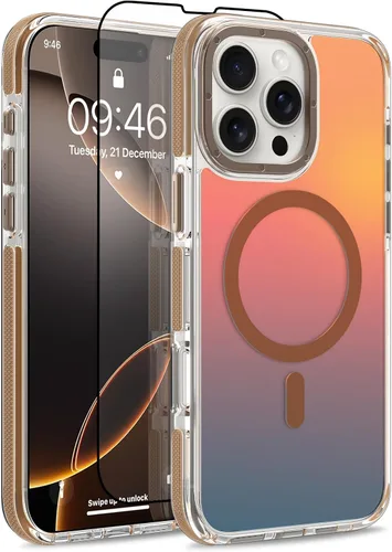Vista 17 de Funda magnética para Google Pixel 10 Pro XL [compatible con Magsafe] [bonito diseño fluorescente de moda] a prueba de golpes, delgada, translúcida