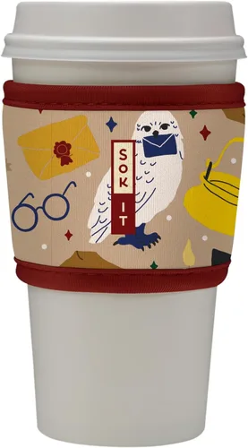 Vista 200 de Sok It HotSok Coffee & Tea - Funda de neopreno con aislamiento reutilizable (floral abstracto)