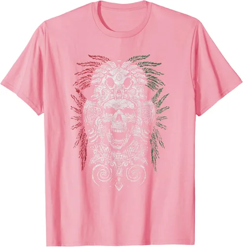 Vista 39 de Camiseta de Calavera Azteca con máscara Mayas Calavera Azteca, Negro