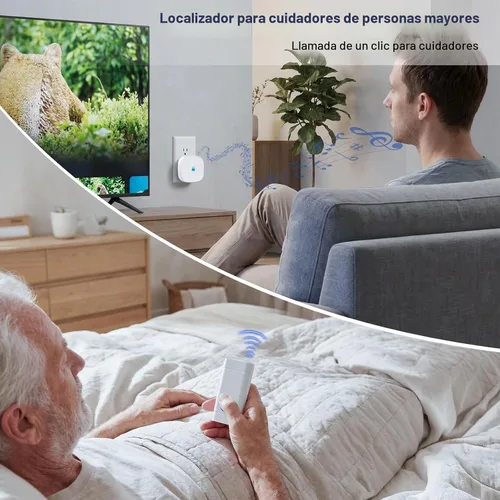 Vista 3 de Timbre inalámbrico para aula, kit de timbre de puerta impermeable para el hogar