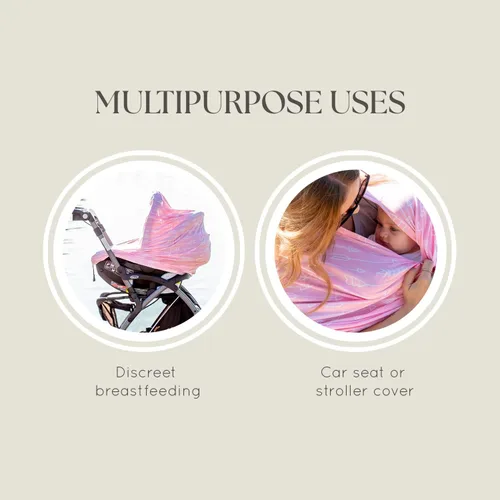 Vista 9 de Dodo Babies Funda de lactancia para lactancia materna – Funda de asiento de automóvil, bufanda de lactancia – Ultra suave y transpirable – Diseño