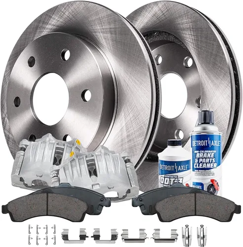 Vista 35 de Detroit Axle - Rotores de freno para Chrysler 200 2015 2016 2017, Rotores de freno de disco de reemplazo: 12.01" pulgadas delantero y 10.95