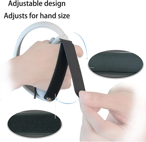 Vista 4 de Funda de agarre de gel de silicona para controlador, correas de controlador ajustables compatibles con accesorios PICO 4 VR (gris)
