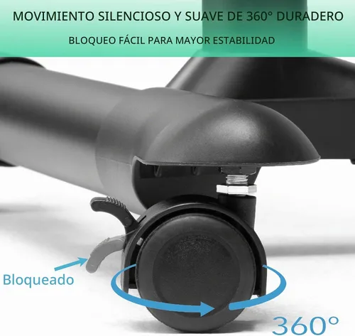 Vista 5 de ETHU Mesa de cama con ruedas, altura ajustable 27.5-34.25 pulgadas, color Negro